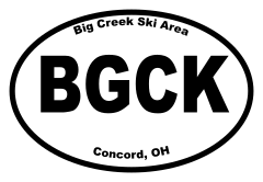 Big Creek Ski Area Oval Sticker