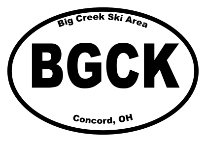 Big Creek Ski Area Oval Sticker