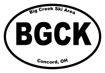Big Creek Ski Area Oval Sticker