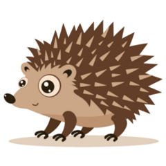 Big Eyed Hedgehog Sticker