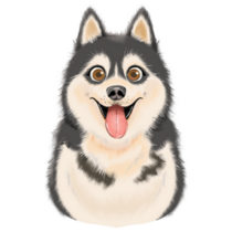 Big Eyed Husky Sticker