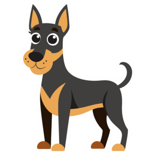 Big Eyes Doberman Sticker