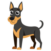 Big Eyes Doberman Sticker