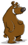 Big Fat Smiling Lazy Bear Sticker