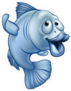 Big Lips Blue Fish Sticker