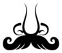 Big Male Nose And His Twirled Mustache Sticker