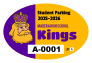 Big Mascot School Oval Parking Permit Sticker