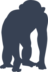 Big Monkey Silhouette Sticker