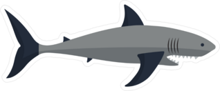 Big Mouth Shark Sticker