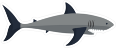 Big Mouth Shark Sticker