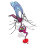 Big Naughty And Scary Purple Mosquito Sticker