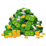 Big Pile of Money Sticker