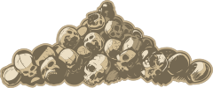 Big Pile of Skulls Sticker