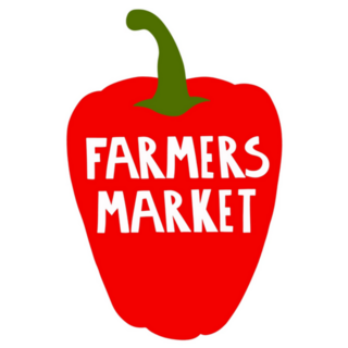 Big Red Bell Pepper Farmers Market Sticker