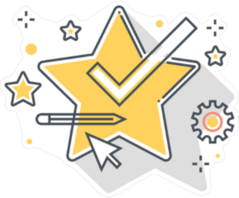 Big Star and Graphics Sticker