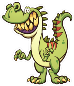Big Toothy Smile Dinosaur Sticker