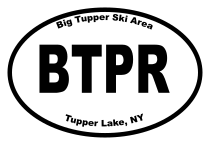 Big Tupper Ski Area Oval Sticker
