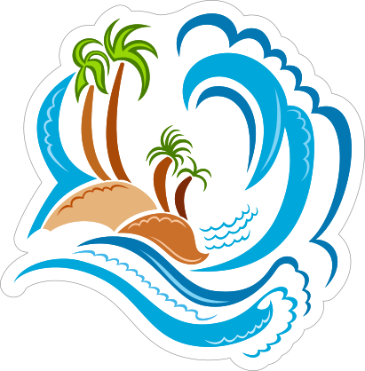 Big Wave Beach Sticker