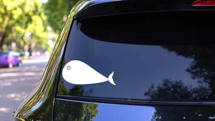 Big Whale Sticker on a Rear Car Window (New) example