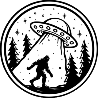 Bigfoot Alien Abduction Sticker
