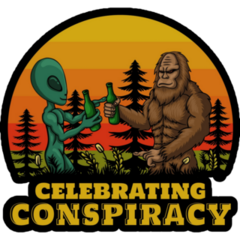 Bigfoot And Alien Conspiracy Sticker