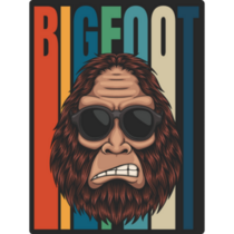 Bigfoot Angry Stretch Sticker