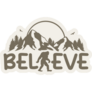 Bigfoot Believe Brown Sticker