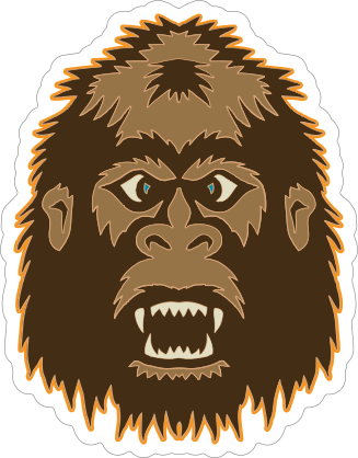 Bigfoot Face Sticker