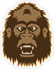 Bigfoot Face Sticker