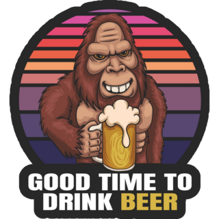 Bigfoot Good Beer Drinker Sticker