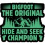 Bigfoot Hiding Champ Sticker
