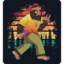 Bigfoot Hippie Walking Sticker