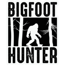 Bigfoot Hunter Trees Sticker