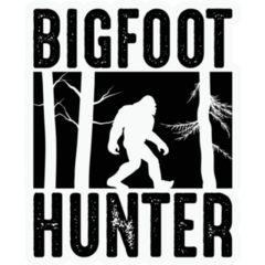 Bigfoot Hunter Trees Sticker