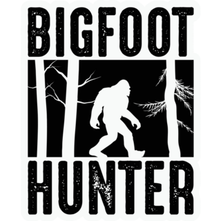 Bigfoot Hunter Trees Sticker