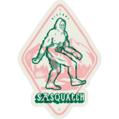 Bigfoot In Front Of The Mountains Sticker