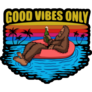 Bigfoot Is Relaxing Vibes Sticker