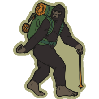 Bigfoot Mystical Hiker Sticker