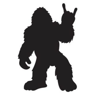 Bigfoot Peace Up Sticker