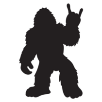 Bigfoot Peace Up Sticker