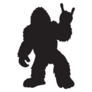 Bigfoot Peace Up Sticker