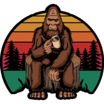 Bigfoot Relaxing Coffee Sticker