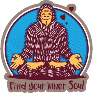 Bigfoot Sasquatch Yoga Sticker