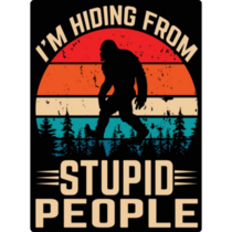 Bigfoot Stupid People Sticker