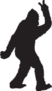 Bigfoot Throwing Peace Sign Sticker