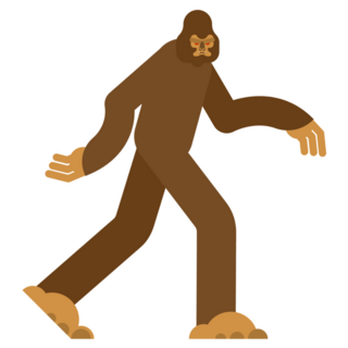 Bigfoot Yeti Brown Sticker