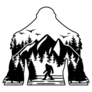 Bigfoot Yeti In Mountain Sticker