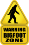 Bigfoot Zone Sign Sticker