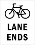 Bike Lane Ends Sticker