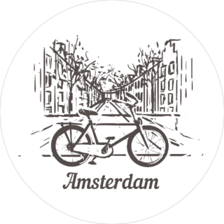 Bike On Amsterdams Streets Sticker